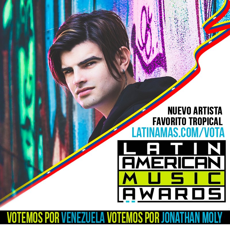 JonathanMoly's tweet photo. Orgulloso d representar a mi #Venezuela en @LatinAMAs votemos y ganemos este premio mi gente https://t.co/D87IdEIqwU https://t.co/HTVCWMuHtM