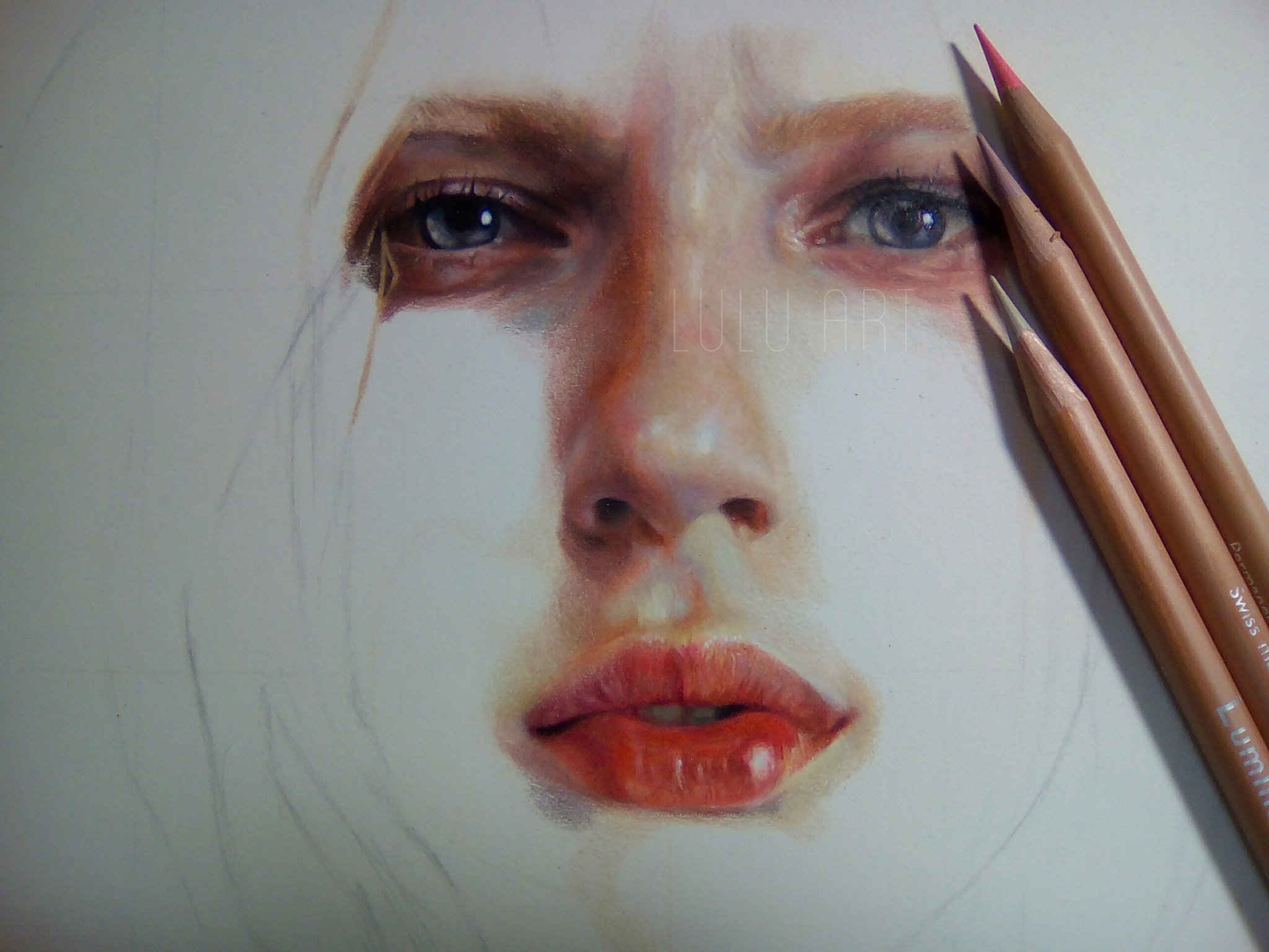 توییتر Lulukoh در توییتر 顔どアップの絵は細部まで描き込めるからおもしろいですね 色鉛筆画 T Co 535latzkpl
