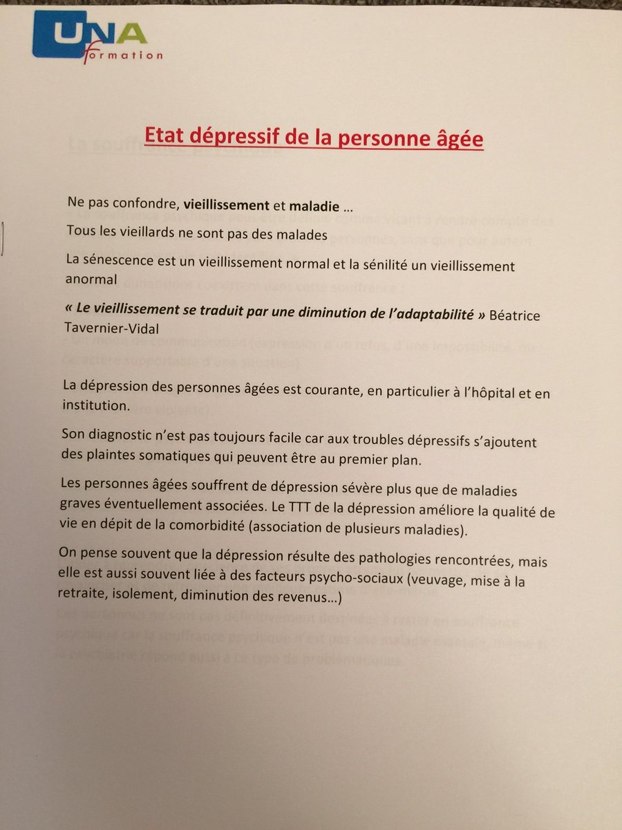 Début de la formation "Etat dépressif de la personne âgée" à Angers. Bon courage aux 12 stagiaires présents !