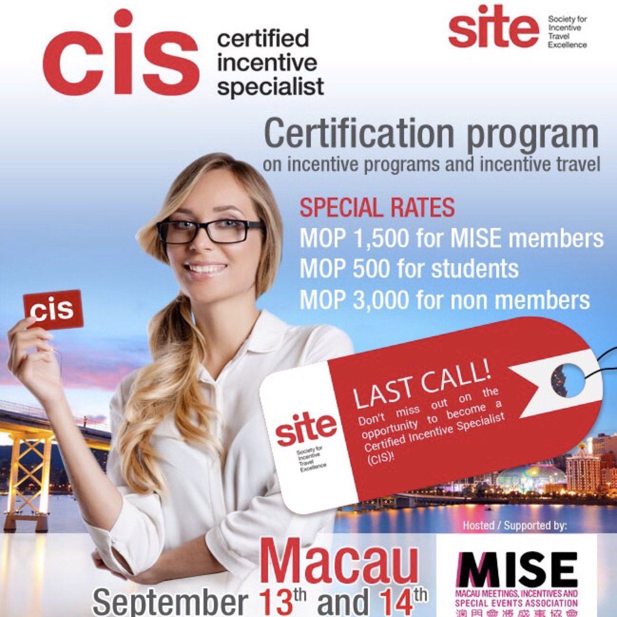 .<a href="/SITEGlobal/">SITE</a> &amp; <a href="/misemacau/">MISE Macau</a> are bringing the <a href="/SiteCIS/">SITE CIS</a> program to #Macau #cismacau #macao misemacau.org/sitecis