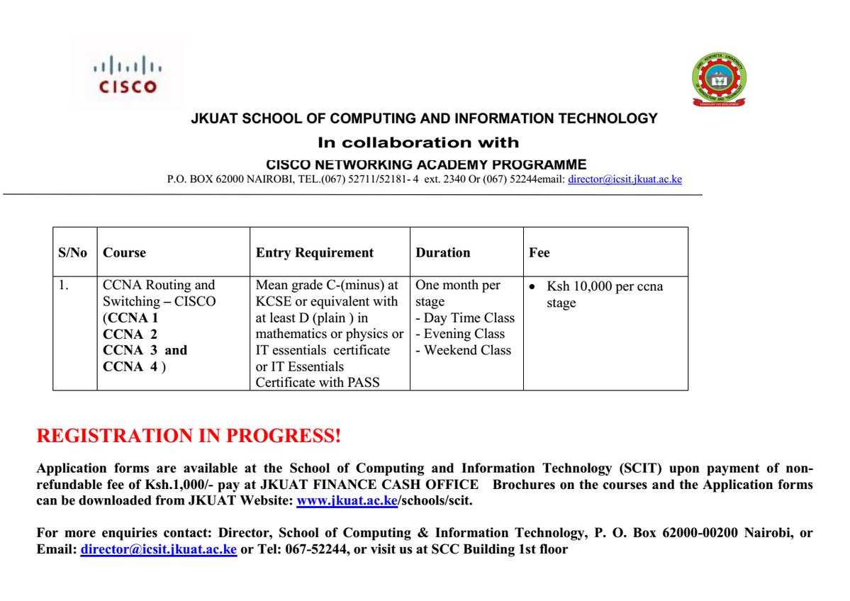 SCHOOL OF COMPUTING (@scitjkuat) on Twitter photo 