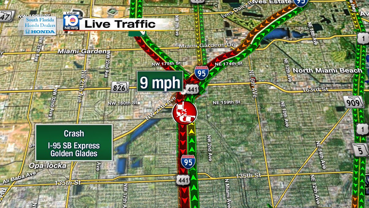 Emergency Vehicles on scene on I-95 SB express at GG #traffic https://t.co/3Vo7MllqBK