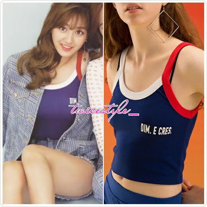 twicestyle_'s tweet photo. #Jihyo
- "DIM E CRES" Color Point Sleeveless Blue 34,000원

#TWICE #CHEERUP #JYP #twicestyle_ https://t.co/TWv3pkUfNp
