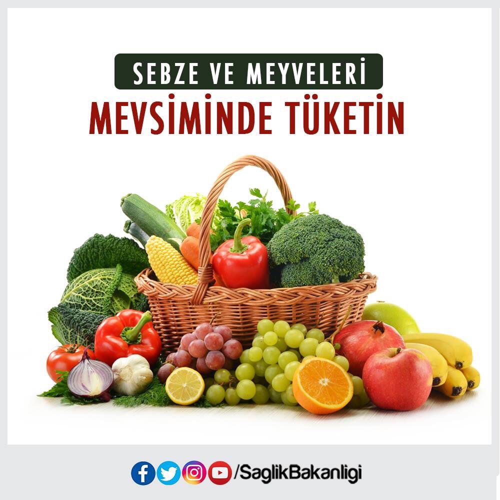 Sebze ve meyveleri mevsiminde tüketmeye özen gösterin. Unutmayın, doğal olan, sağlıklı olandır.