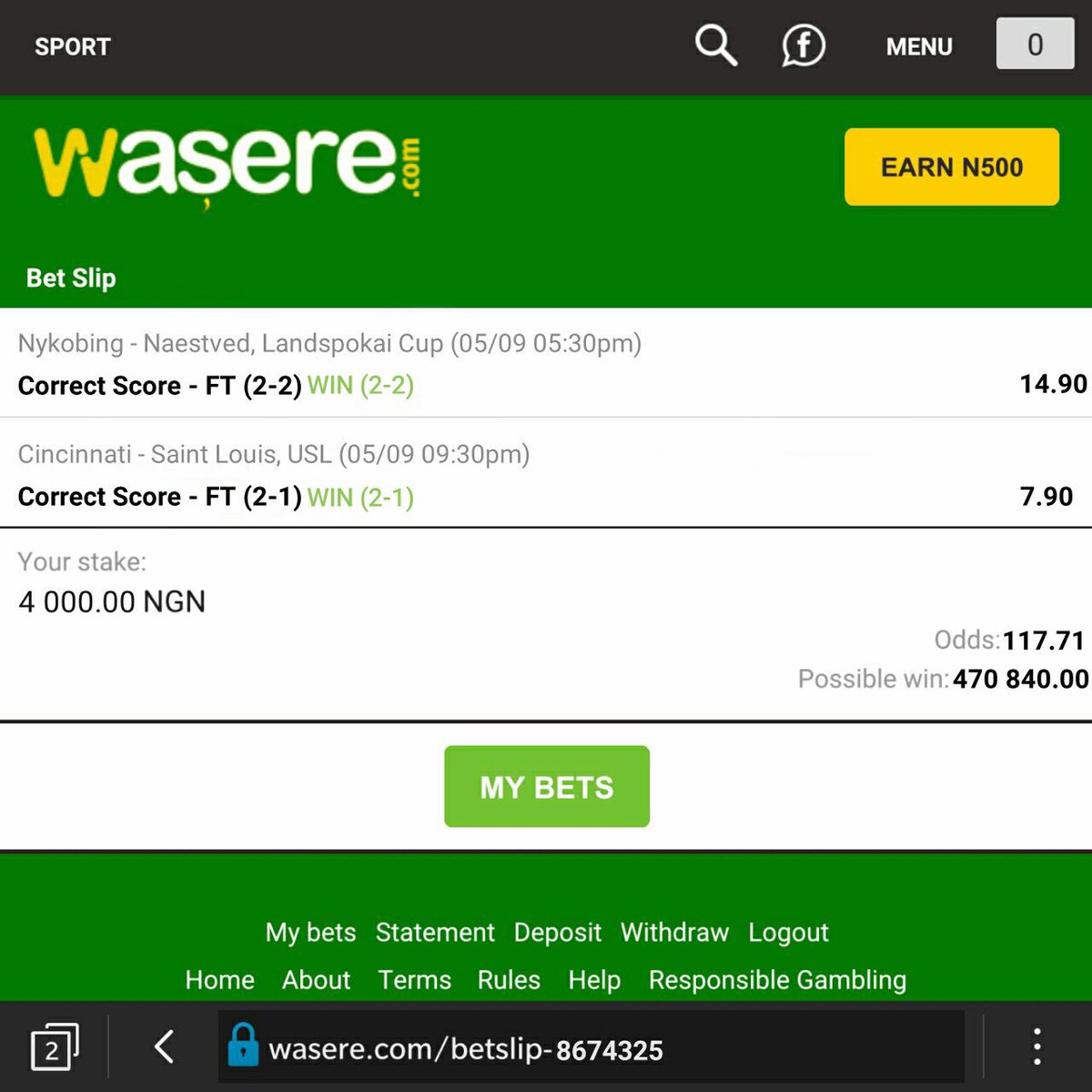 wasere sport betting