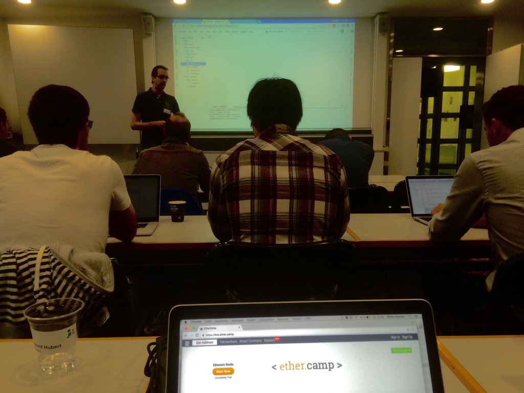 StefanSchose's tweet image. Sebastian from @validitylabs giving an intro to #EthereumStudio. #BIOTS2016 #sandbox #solidity #blockchain #gas