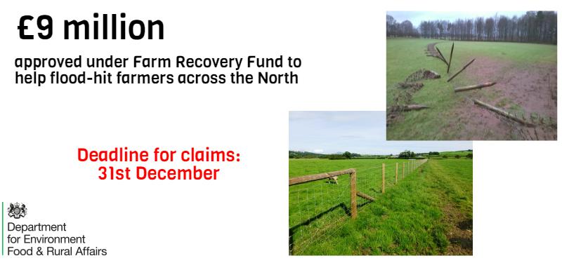 First £1 million paid to help recovery of flood-hit farmers through the #FarmingRecoveryFund bit.ly/2c3WtLQ