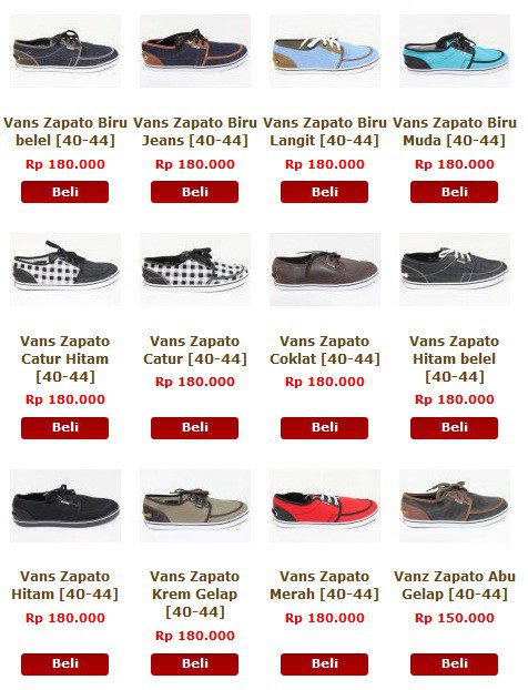 harga sepatu vans original 2016