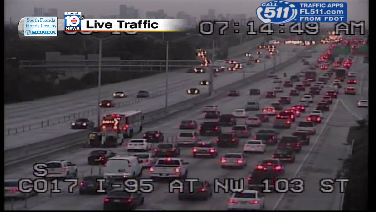 Broken Down Car on I-95 SB express at Nw 103rd St #traffic #miami https://t.co/zyI7gwa66S