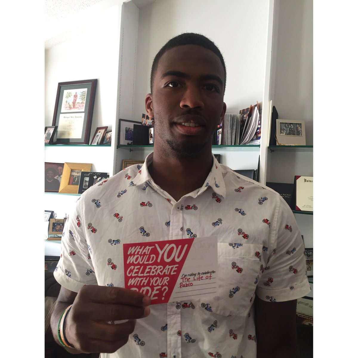 Jibril is riding to celebrate the life of Pablo. #24DaysOfCelebration #everyonecanride