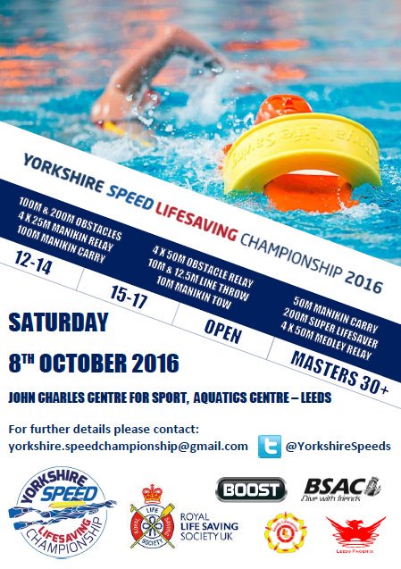 YORKSHIRE SPEED LIFESAVING CHAMPIONSHIP 2016!!! Get your entries in! Email to recieve entry pack! #YorkshireSpeeds