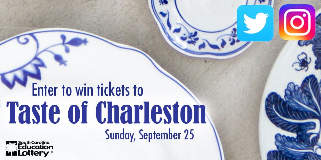 sclottery's tweet image. Yummy.  You could win 5 tickets to the Taste of Charleston. RT and FOLLOW @sclottery to enter!