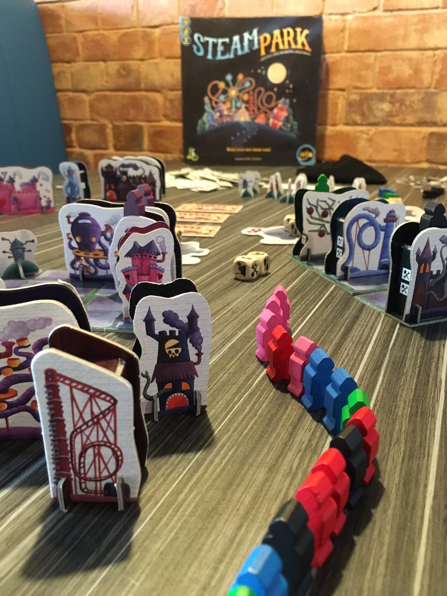 BBluebeard's tweet image. These guys are queuing up for a game of Steam Park 😁🎡🎢 one of our staff favourites @BoardExeter @IelloGames