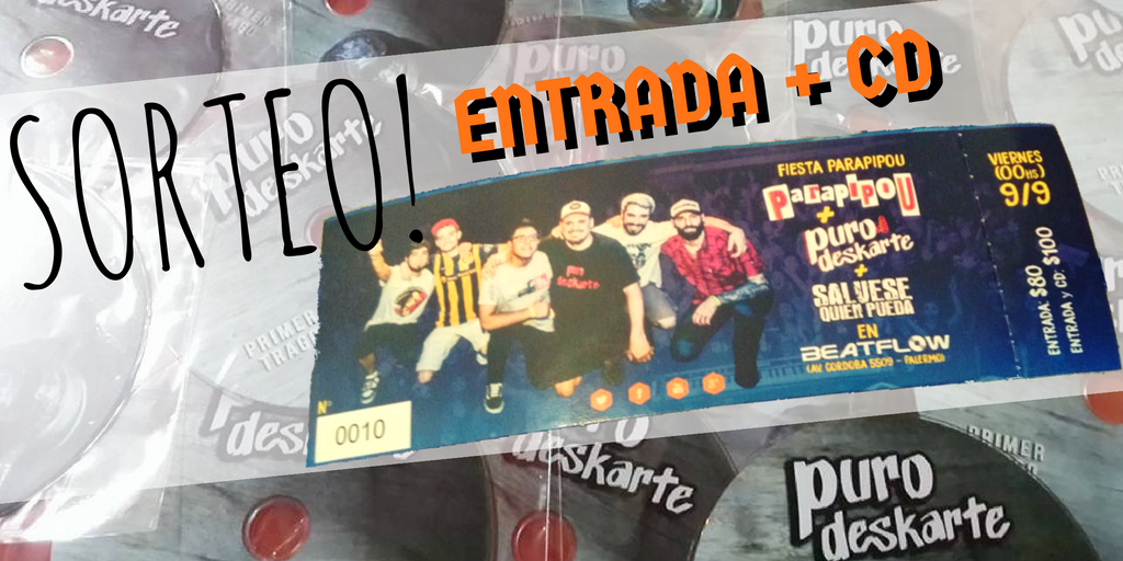 PuroDeskarte's tweet photo. RT a pleno y mañana a las 19 sorteamos 2 entradas + CD #PrimerTrago para que caigas entonado a la fiesta @Parapipou! https://t.co/n09kwuy4OH