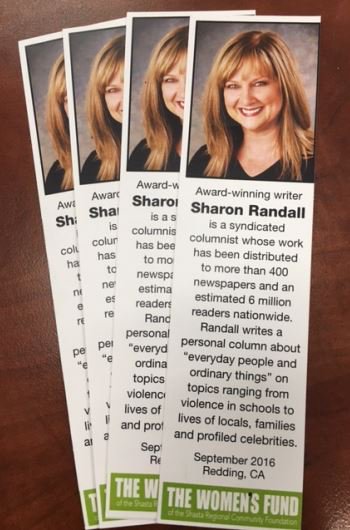 The Women's Fund (@wf_redding) on Twitter photo Check out the bookmarks <a href="/BreakingNews_RS/">Redding.com</a> will share at our talk with author Sharon Randall. conta.cc/2axhn4n Check out the bookmarks <a href="/BreakingNews_RS/">Redding.com</a> will share at our talk with author Sharon Randall. conta.cc/2axhn4n