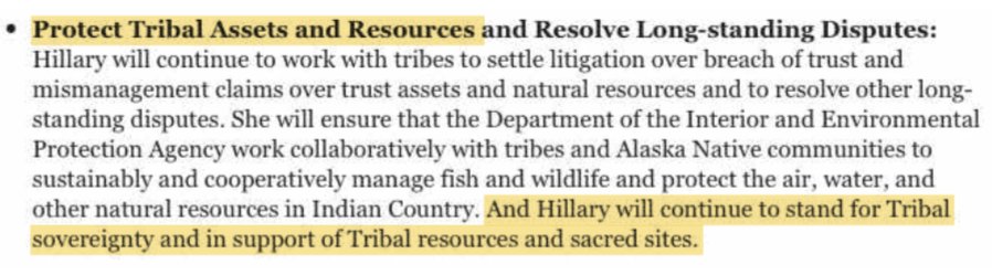 This is on ur website <a href="/HillaryClinton/">Hillary Clinton</a>. Ur silence on the Dakota Access Pipeline is deafening. This is an emergency.