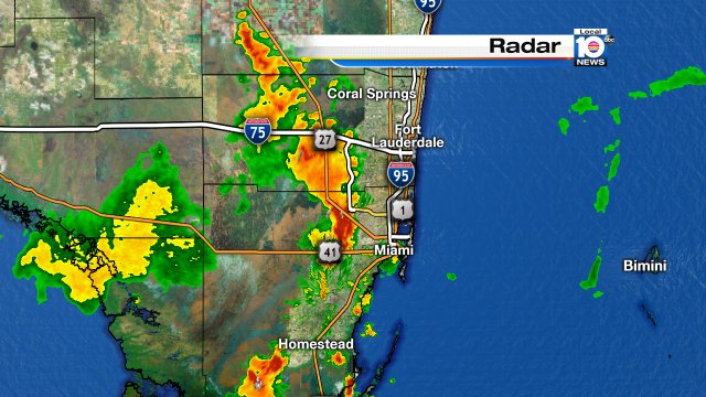 Some storms over parts of SFLO. Watch local 10 to see how long they will last. https://t.co/LUl4avMjPq
