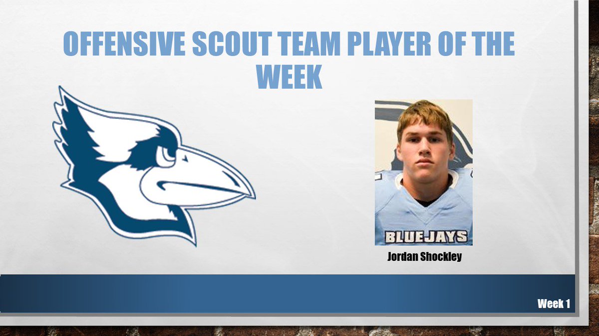 Congrats to the Offensive Scout Team Player of the Week <a href="/ShockleyJordan/">Suprise Shocker</a>