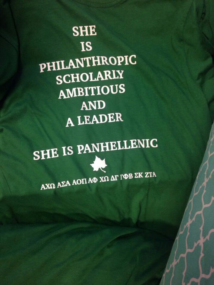 IndStatePA's tweet image. Don't have your shirt yet? Come up to the Greek Suite (HMSU 608) 2-6pm today #sheispanhelleic