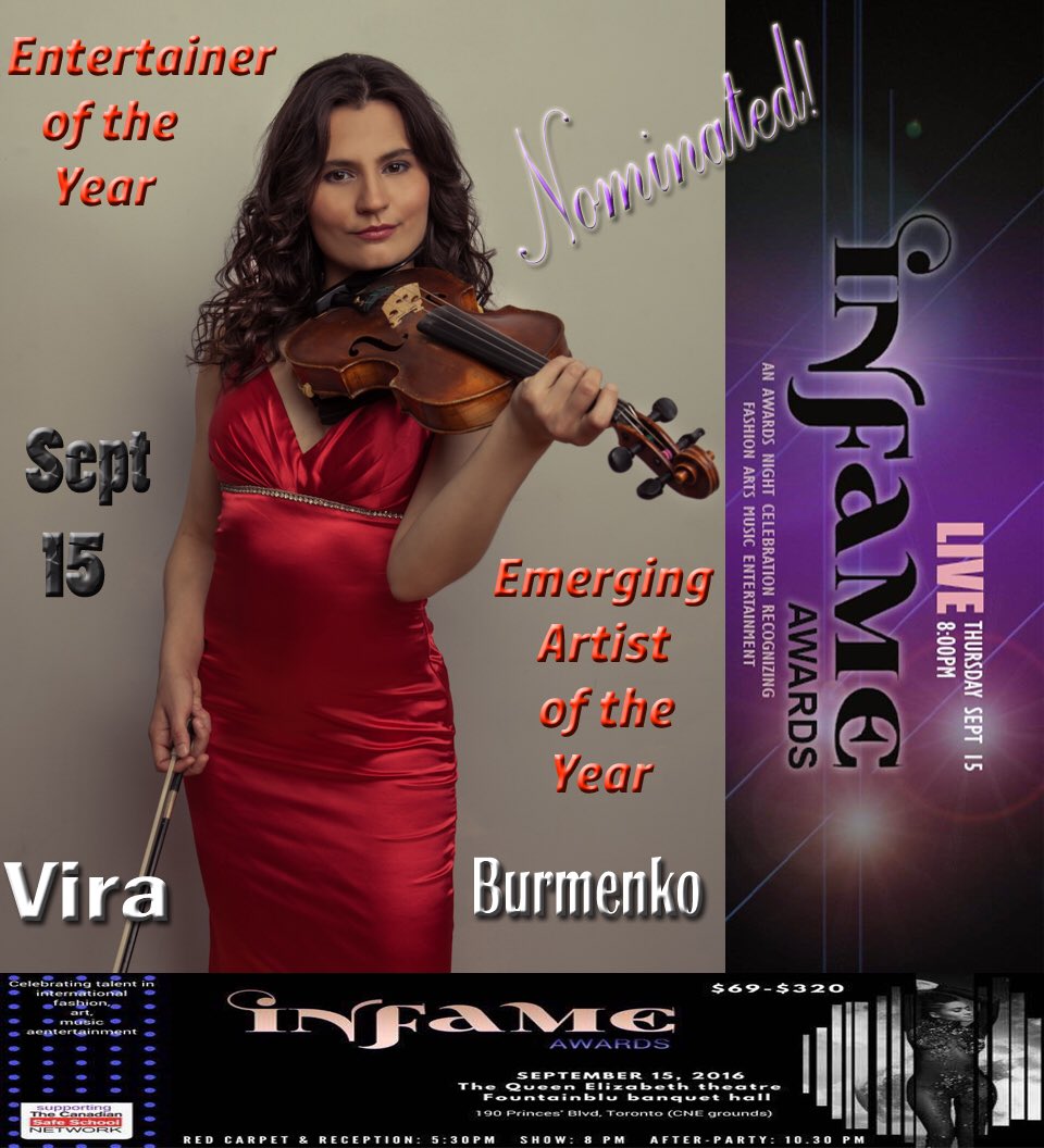 ViraBurmenko's tweet photo. @InFAMEAwards Nominated #EMERGING #ARTIST #INFAME #AWARDS #Entertainment  @ViraBurmenko on https://t.co/tsR5ogLXrb https://t.co/RvKjSrPXDH