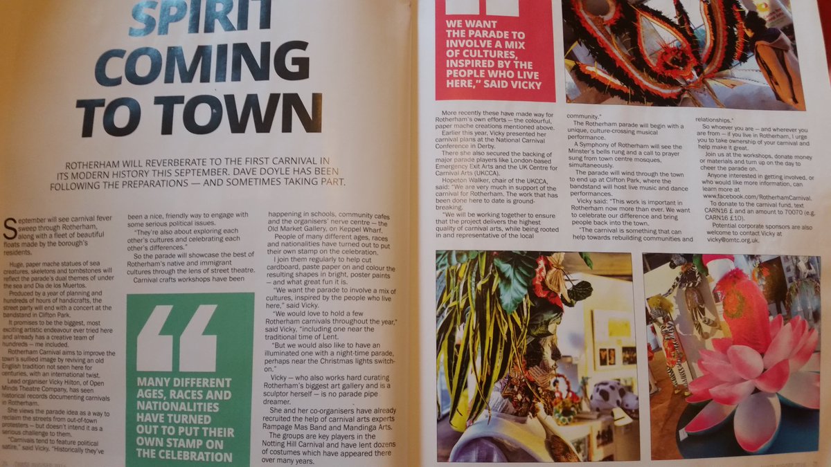 RotherhamCarni1's tweet photo. @TiserDave  @ChaseMag  Thankyou for the article in this month's Chase Magazine.  #rotherhamis #rmbcpress https://t.co/VlnAPu453t