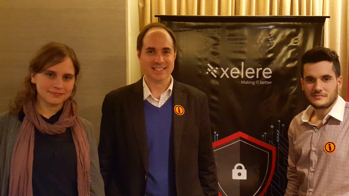 edu_camps's tweet photo. @MarianAmoroso @shrabins y Virginia González, del team de @Xelere en #Infosecurity2016 https://t.co/56prMjC9Vv