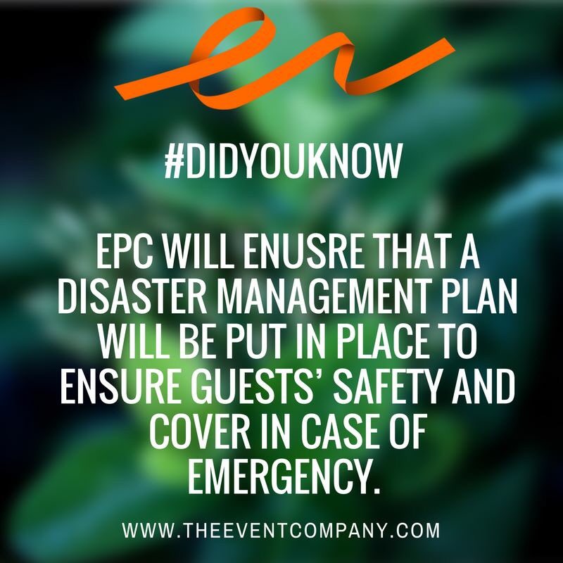 #DidYouKnow that the #EPC team considers #HealthAndSafety at every #event 
theeventcompany.com
