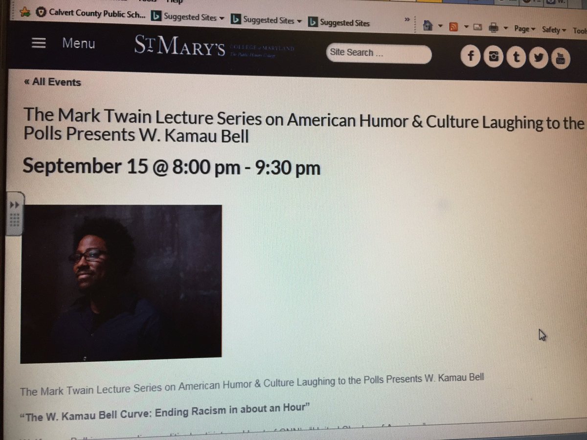 This should be an awesome event at St. Mary's College on 9/15/16! He's hilarious and really brilliant!