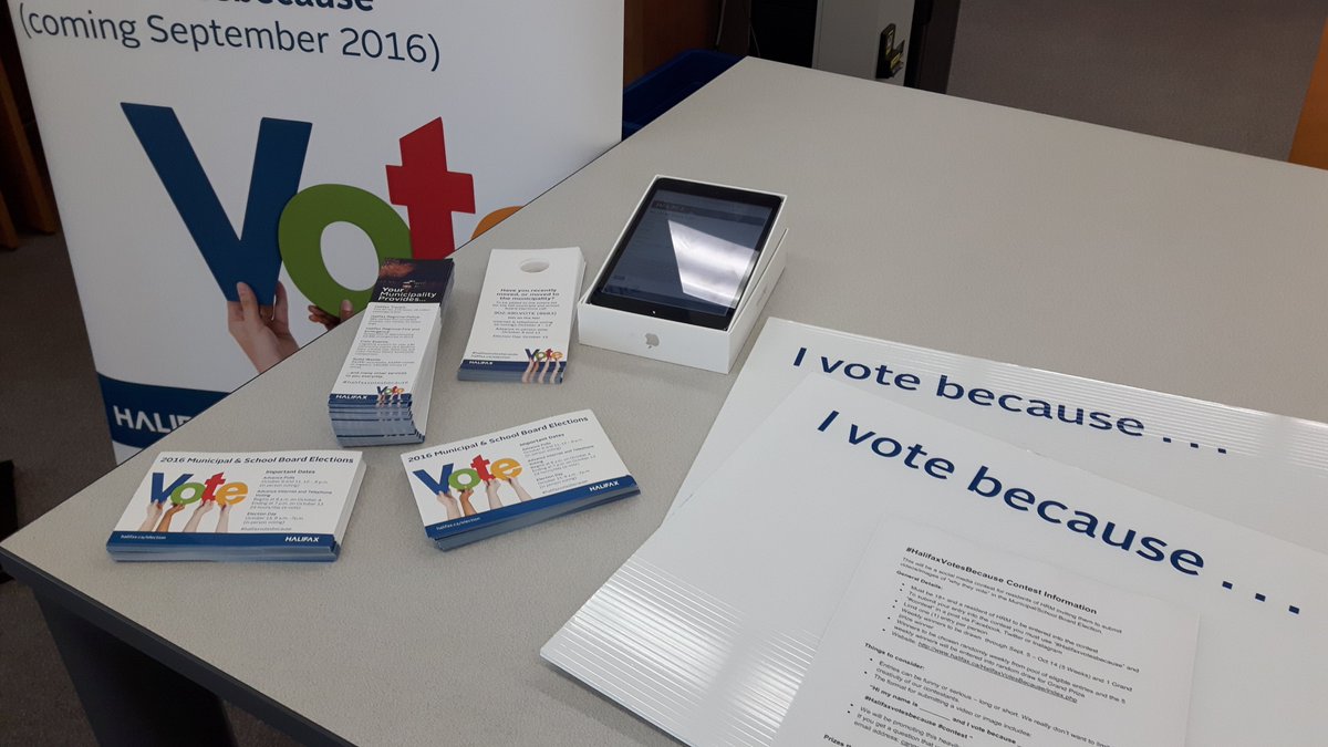 hfxelections's tweet photo. We were on location @hfxpublib #MusquodoboitHarbour Keep on the lookout for us! #ElectionPopUp #halifaxvotesbecause https://t.co/a16YgzAZuJ