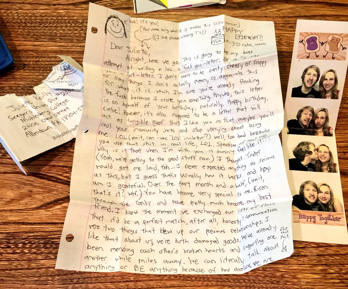 JulietteReilly_'s tweet photo. The feels... Just found the first letter Jesse ever wrote me after 1 month of knowing me. 😭❤️ he's a keeper. https://t.co/JnB3fYfPt2