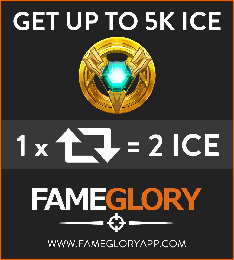 VaingloryAPI's tweet image. [5K ICE] 48hrs only. RT to enter. Starting at 1 ICE. Every RT increases the giveaway by 2 ICE up to 5K!! #vainglory