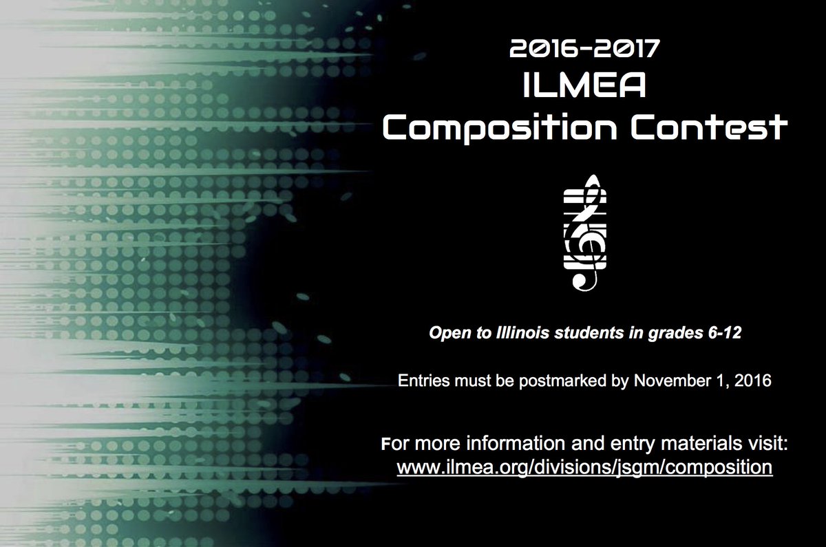 JSGM_ILMEA's tweet photo. Have you started your composition yet? Entries must be postmarked by Nov. 1st. https://t.co/UIaiApZFOX https://t.co/gjXmTrSgtt