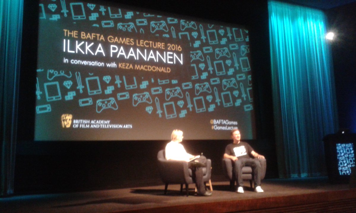 RobotZooGames's tweet photo. We had a great night at a @BAFTAGames lecture from @ipaananen with @kezamacdonald! #RelicGame #GameDev #GamesLecture https://t.co/qShQFXiybG