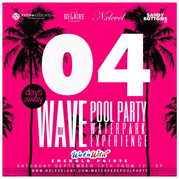 claudelizabeth_'s tweet image. The WAVE is 4 days away!! #TheOfficialPoolPartyofSummer16
#NxlevelTakesWetNWild #3000plus #ItsALifestyle 🔥🏊🏾🍺🌊☀️😎