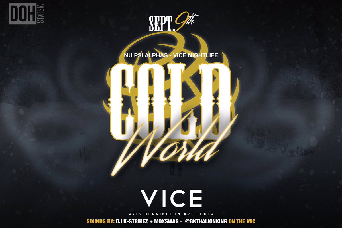 JeauxP4E's tweet photo. Back To Back Lit Ass Fridays
๐ฅSep 9th/19th๐ฅ
#ColdWorld X #WaveU
Presented By
The #SIVAGES ๐ฎ
Nu Psi Alphas๐
The Wave๐ https://t.co/SI0b23fX3U