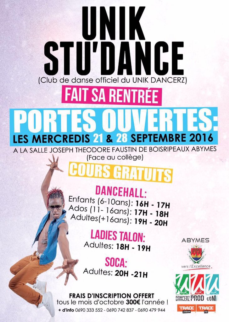 SamyTrippymane's tweet photo. 📢UNIK STU'DANCE, le club de danse officiel du UNIK DANCERZ, fait sa rentrée !!!!📢 https://t.co/X0ugxK4Ips