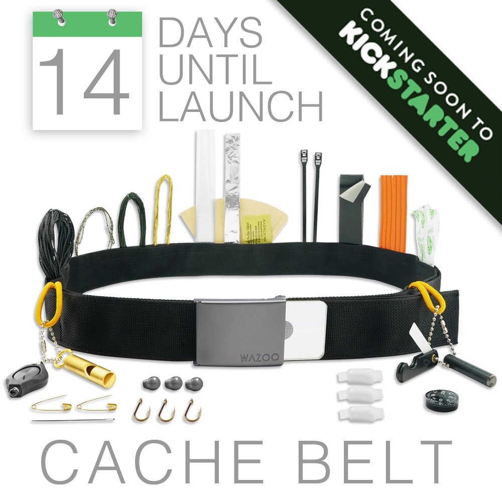 WazooGear's tweet photo. And so it begins...  A date has finally been set! #cachebelt #kickstarter #holdontoyourpanties https://t.co/rfrZePo5Ys