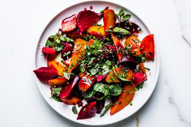 bonappetit's tweet photo. You DO win friends with this beet salad https://t.co/J9rwqCS78m https://t.co/gkcYHCtkVn