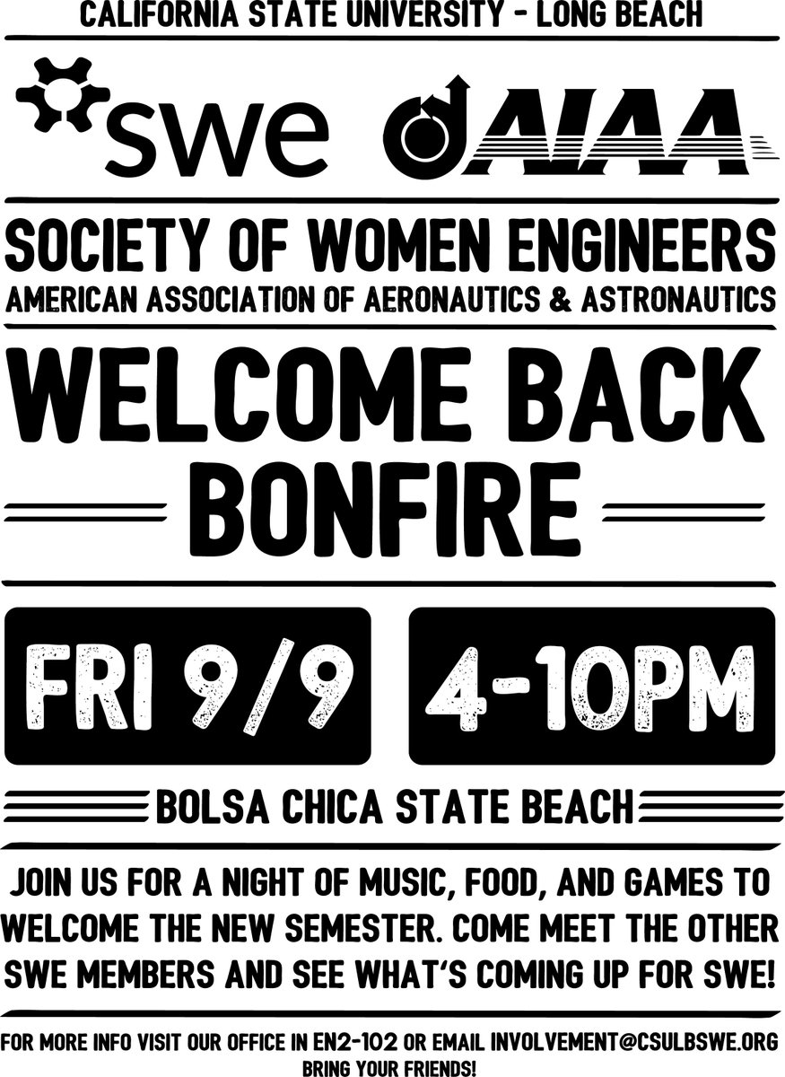 DON'T BE SHY, COME SAY HI :) Bring your friends &amp; your appetite! All majors are welcome! #CSULB #SWE #BonfireWithSWE