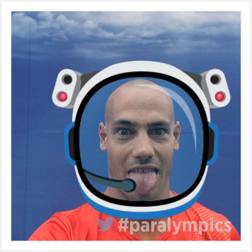 Paralympics's tweet photo. .@EvanOHanlon testing out the #TwitterMirror in the Athletes' Village! #Paralympics https://t.co/Bu84wyfyk7