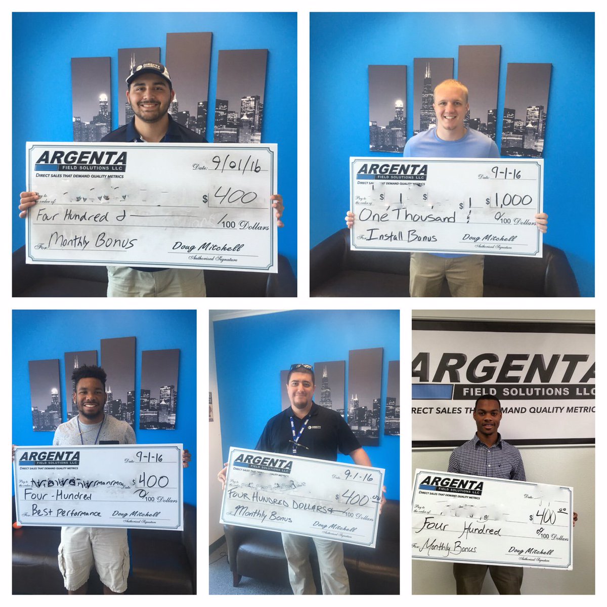 ArgentaDSales's tweet image. Look at all our monthly bonus winners! These guys earned it! #beaststatus #TeamArgenta #sales #salesjobs #jobs #work
