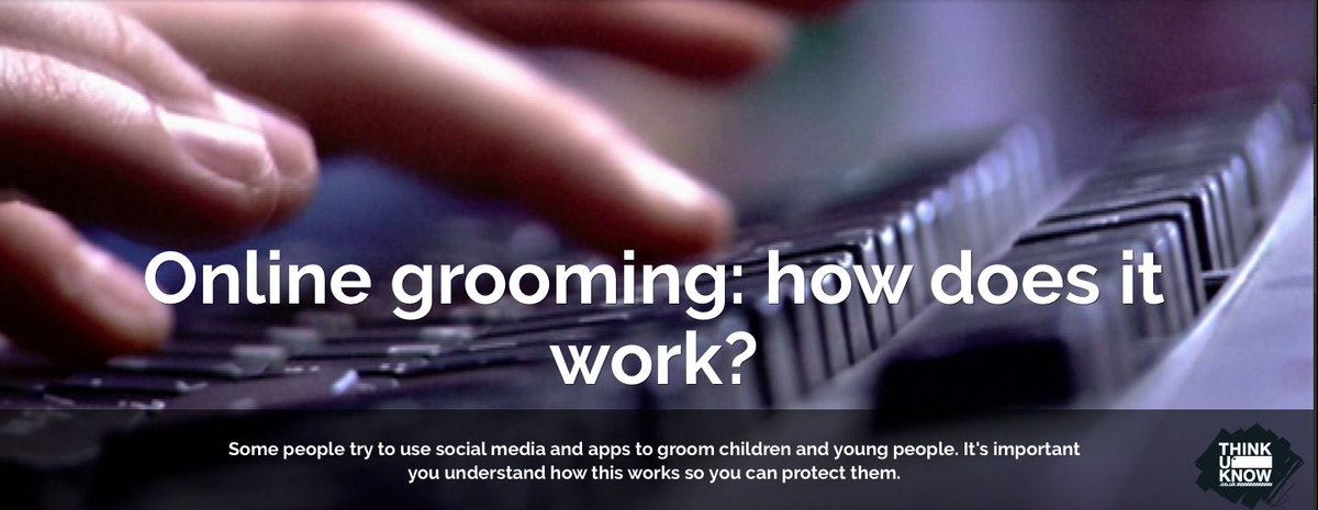 The signs of #OnlineGrooming can be hard to spot. Would you know what to look for? thinkuknow.co.uk/parents/articl…