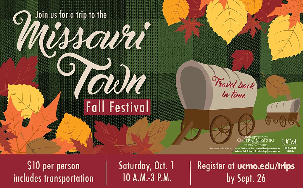 UCMGraphicTech's tweet photo. Celebrate the arrival of Fall at Missouri Town 1855! https://t.co/rZzmOz7K4y