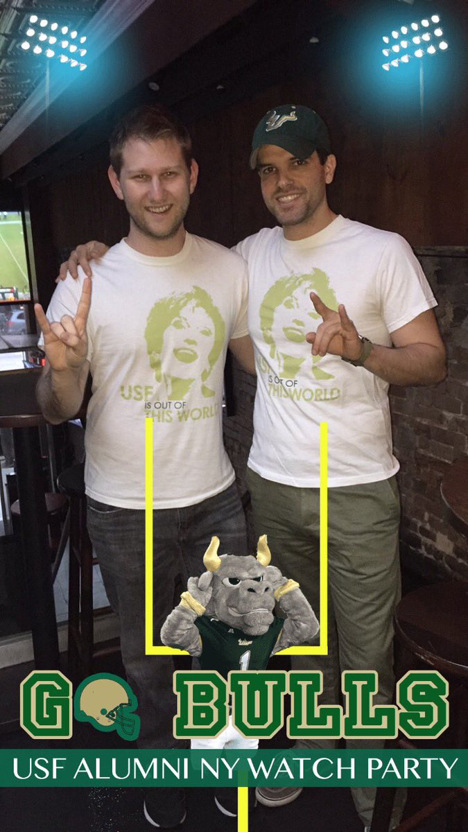 SimchaFilters's tweet image. Congrats #USFFootball on the opening win! Thanks for using #SimchaFilters at your NY alumni watch parties 🤘🏻🏈