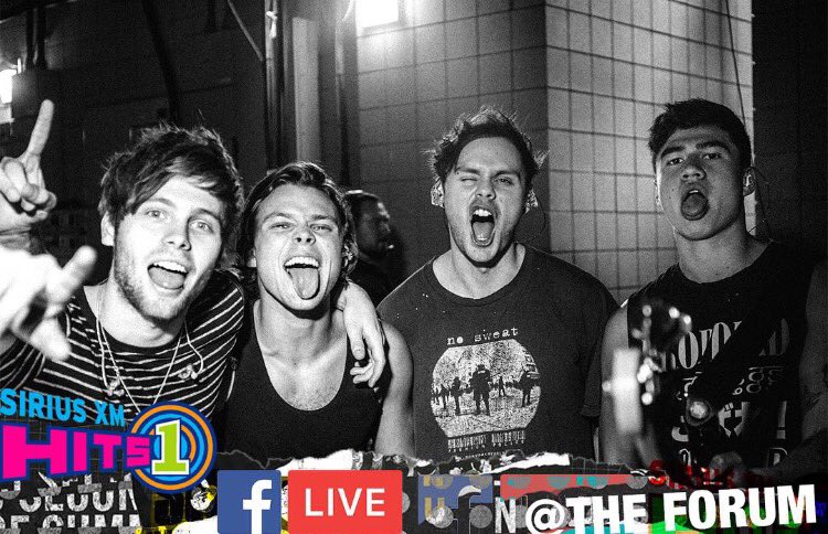 SiriusXMHits1's tweet image. #5SOSFAM! Don't miss @5SOS' special performance tomorrow at @theforum LIVE on our FB page at 1:45pm/PT! 😎😎