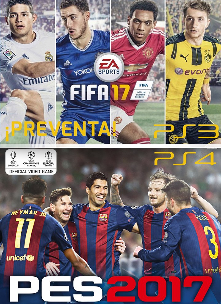 MenochioCom's tweet photo. En Menochio Comunicaciones lanzamos la PreVenta de #FIFA17 #PES2017 para #PS3 #PS4 https://t.co/sUpX6DVYkj