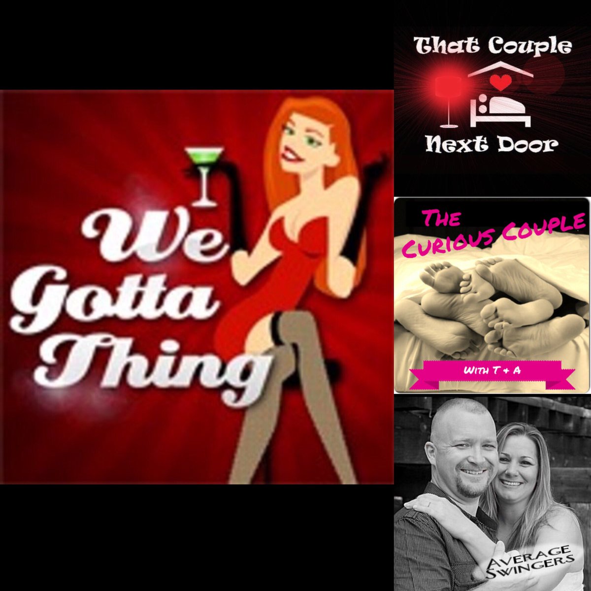 SwingDownUnder's tweet photo. Quick shout out to some of our fellow swinger podcasters, add them to your download fav's 😘
#swingers #sex #orgy https://t.co/ZrVbHPfRZu