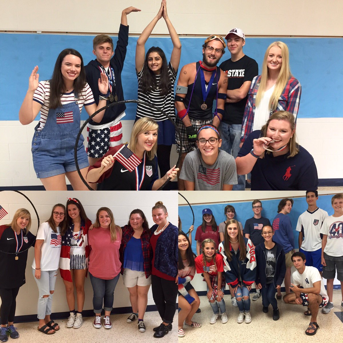NorthMrsScott's tweet photo. Look how patriotic we are! USA! USA! USA! 🇺🇸🇺🇸🇺🇸 #THUDWeek https://t.co/RSlnXWesUN
