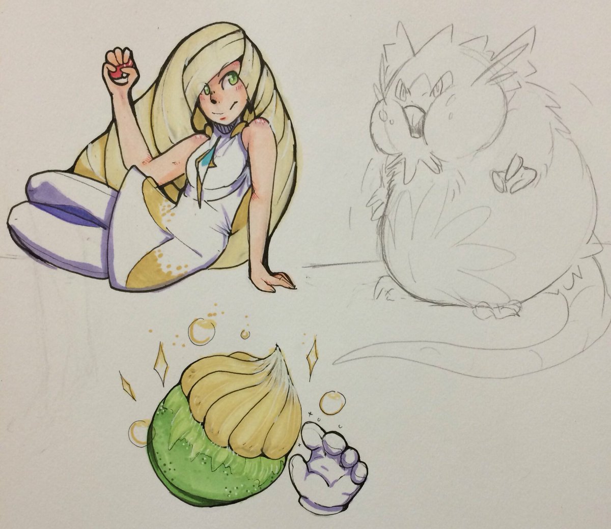 kingbrysasaur's tweet photo. Collection of my afternoon @Pokemon #PokemonSunMoon doodles. So excited!! https://t.co/TO26mzpYFP