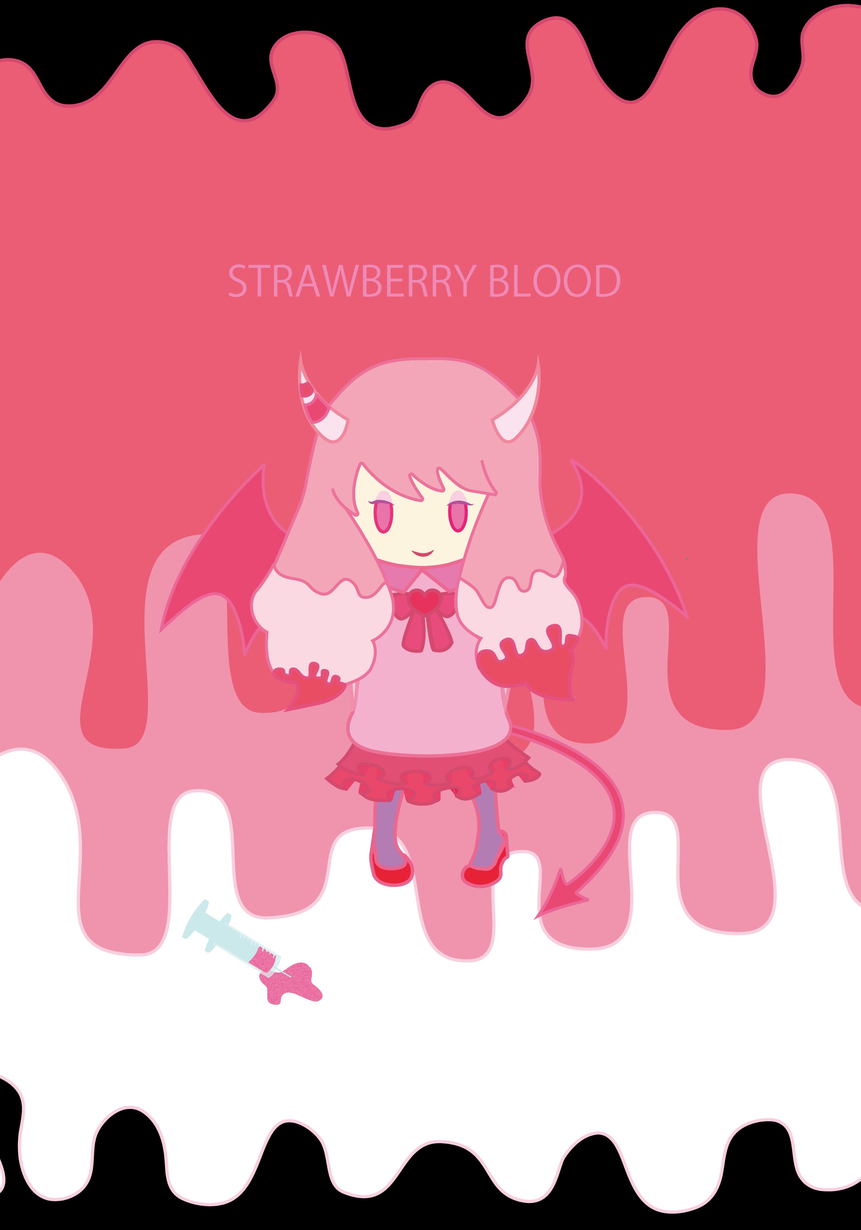 Mike Palette 第2 4日曜日イラスト投稿 No Twitter 定期 デザイン物 恋の病みナースデザイン と小悪魔苺blood ハート ゆめかわいい 小悪魔 デザイン ロゴ 創作の狼煙 いイラスト完成 T Co Wr6havpdmx Twitter